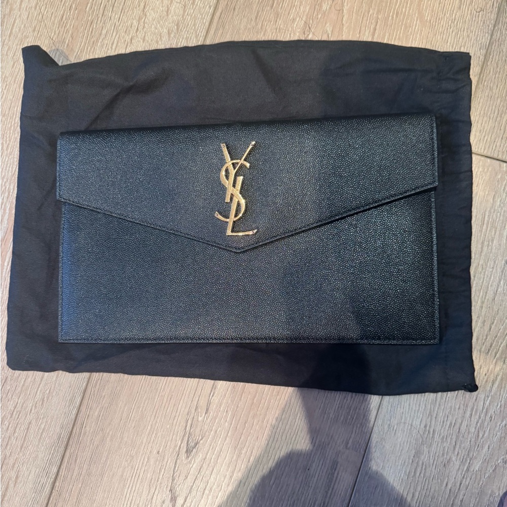 Saint Laurent uptown leather envelope pouch